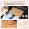Silicone Baking Mat Macaron - Set of 3 (2 Half Sheet Liners and 1 Quarter Sheet), Non Stick Silicon Cookie Oven Liner For Macaroons, Bake Pans, Pizza, Toaster, Cake and Bread Making (Red,Blue,Gray)